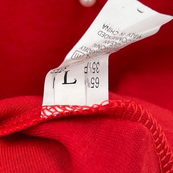 Long Sleeve Pearl Embellished Cotton Shirt Size L - Picture 7 of 8